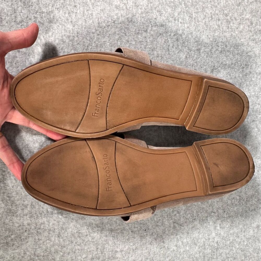 Franco Sarto Women's Beige Suede Loafers Size 9M Casual Shoes - Picture 11 of 11